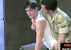 Twunk shoves his fist up twinks butthole