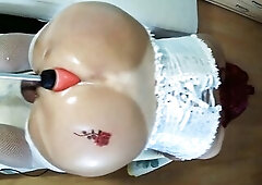 Crossdresser Sissy anal Floozy Selena gets drilled in the Butt in doggy style