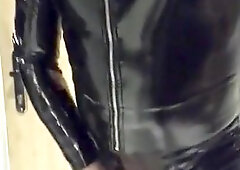 Playing in my black pvc body, nylons and plastic wrap II 4