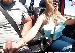 German amateur mother i'd like to fuck does public oral in the car whilst driving