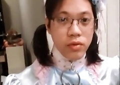 Asian Sissy's Small Cock Caged2d