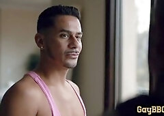 Ebony gay nympho gets pounded in ass by thick black cock