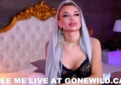 Sexy Tattooed Babe in Lingerie Teases Live on Cam