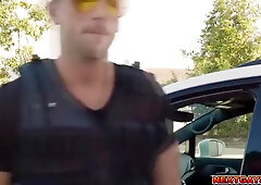 Roman Todd And Carter Delrey - Officer Caught Jerking Off In His Car