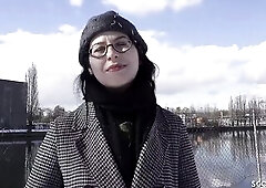 GERMAN SCOUT - Ebony Hair PAWG Glasses Hotty Melli Venom Pick Up for 1st Casting Screw in Berlin - U can discover the complete movie scene as well as 