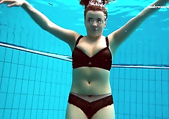 Czech Chick Vesta Enters Swimming Pool