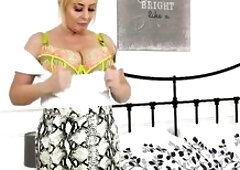 British mother i'd like to fuck Wendy Leigh shows u her large melons and gives her aged fanny a worthy vibrator banging.