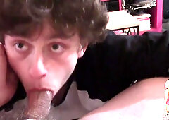 Slightly 18 Lad Bj's T-Model Transexual Trunk before taking it wet in the backside