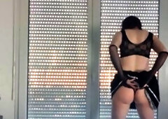 French crossdresser Sharc gets his hard-on bouncing during some wild anal lovemaking