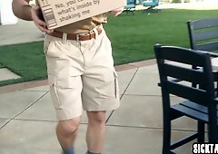 Delivery guy nailed lonely Hispanic teenage