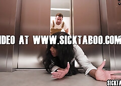 Elevator brough me big arse black cougar