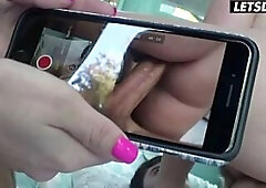 I Twerked in My Bikini Then Pulled It Off and Wrapped One as well as the other Hands Around His Hard Shlong