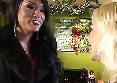 TS neighbor fucks married couple