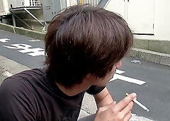 Bound Japanese babe moans during a kinky BDSM session