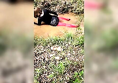 I got crossdressed then decided to go out for a drive. I remembered a worthwhile area of woods with a stream running throughout it. Next thing I know 