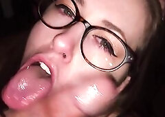 Slutty mother I'd like to fuck Gives Vehement BJ - with Mind boggling Eye Contact