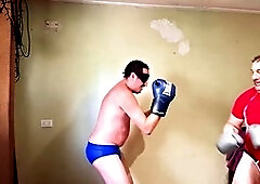 Fighting, slave bear, wrestling gordos gays