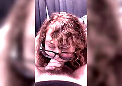 Cumdump sucks my jock in advance of I make her ride me with her booty