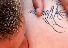 Tattooed MILF Outdoor BJ & Ride