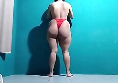 Femboy with the red panties stuck in the big butt.