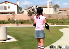 Solo skater cutie chloe masturbates