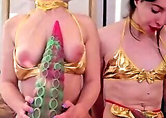 Sasha and GF with Tentacle Dildos