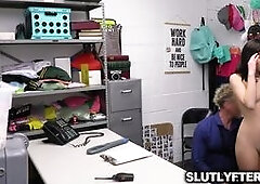 After stripping Aria and doing a full cavity search she seems clear but Clarke detects her hiding a perfume bottle in a drawer when he leaves the room