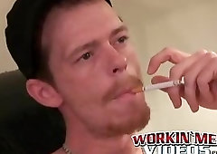 Skinny senior masturbating and moaning before hot cumshot