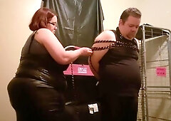 Bbw Dominatrix With Bitch Boy