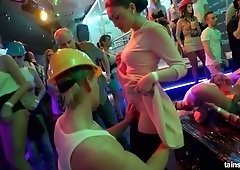 Sex-crazy bitches get their pussies fucked and licked at the party