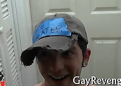 Strong guy deepthroats dong