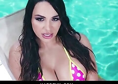 Aviana Violet's Sultry Splash: A Teasing Poolside Rencounter Leading to Unforgettable Deepthroat Delights and a Pleasuring Cum-Overspread Finale