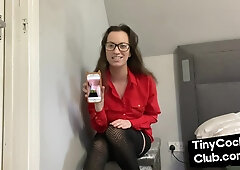 Amateur real SPH mocking worthless cock