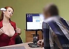 LOAN4K. Loan agent can assist red-haired beauty if she...