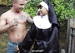 Depraved Monastery Part 9. a Nun Fell to Her Knees