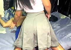 YOUTHFUL Mexican STUDENT receives cum inside her taut SNATCH and in her THROAT, in swap for admirable grades