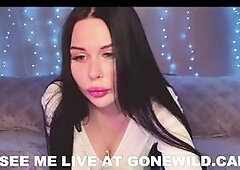 Brunette Beauty Teases on Live Webcam Show