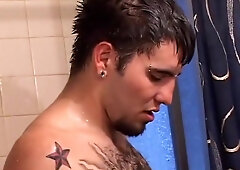 Hottest male pornstars Andrew Patterson and Rock Lee in exotic blowjob, tattoos homo adult scene