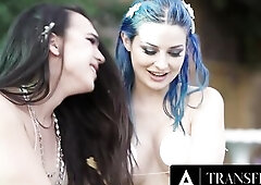 TRANSFIXED - CIS And Trans Mermaids Explore Fresh Bodies In 1St Time Bang! Jewelz Blu And Kasei Kei