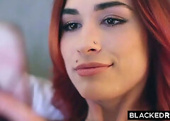 Delilah shares a secret kiss with her neighbor before giving in to deep desire