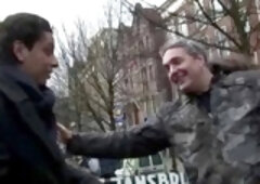 Very experienced European whore got money to satisfy two foreign guys at the same time