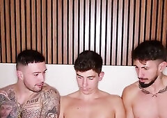 Immodest Foursome Ends with Multiple Cumshots and Cum Eating