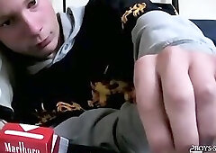 BoysSmoking: Jason shoots delicious cream after stroking his hard shaft in front of the cam