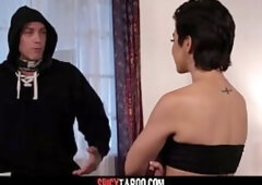 Hawt Sweetheart Gets Her Cunt Pounded By a Intruder After That babe Caught Him Sniffing Her Pants