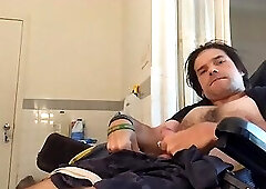 Kevy 69's Sexy Wheelchair Man Give you Two Orgasms to Cum with Him
