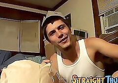 Horny straight thug Bentley gets to fuck a blow up doll