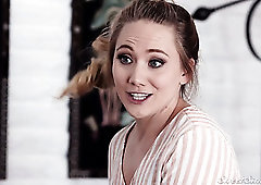 Sexy looking busty babe Jessa Rhodes rides dick after good doggy fuck