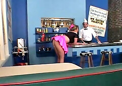 Thick girl fucked by two cock