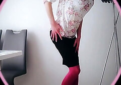 Charm Of Pink Pantyhose & Warm Golden Shower