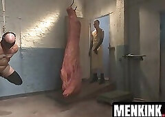 Christian Wilde plunges deep inside his bound captive Coby Mitchell